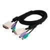Cables To Go Keyboard / video / mouse (KVM) cable - 6 pin PS/2, DVI-D (M) - 6 pin PS/2, DVI-D (M) - 6.6 ft - molded - black 27951